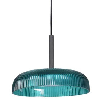 Ryflowana lampa wisząca Colle PND-48529-BK-BLU LED 12W 3000K zielona