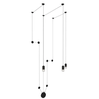 Lampa ścienna Linea XT012-3W Step podwieszana do sufitu czarna