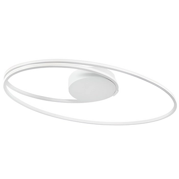 Metalowa lampa sufitowa Lanus do przedpokoju LED 28W biała