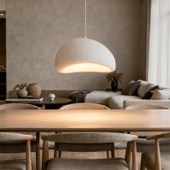 Skandynawska lampa wisząca Nube LP-0030/1P 40cm WH kopuła biała