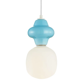 Lampa wisząca do salonu Latera PND-94331-1S-BLU ceramika niebieski