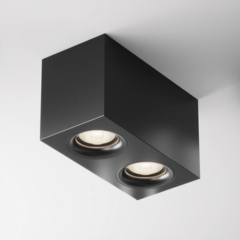 Sufitowa lampa Slim C013CL-02B Maytoni prostokąt do gabinetu czarna