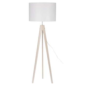 Stojąca lampa z abażurem Dove 2949 TK Lighting do sypialni biała