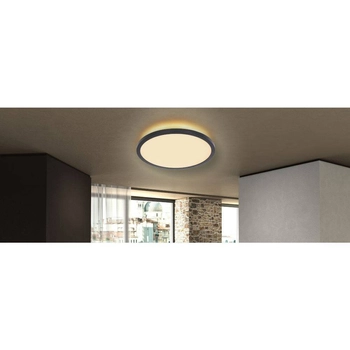 Łazienkowa LAMPA sufitowa SAPANA 41562-18B Globo minimalistyczna LED 18W 3000K okrągły plafon IP44 czarny