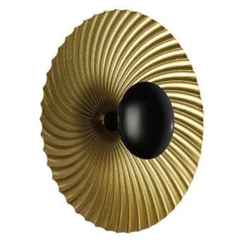 Ryflowana ścienna lampa Sola LP-0105/1W GD okragła do salonu złoty czarny