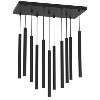 Wisząca lampa sople Monza MLP8844 Milagro salonowa metal czarna