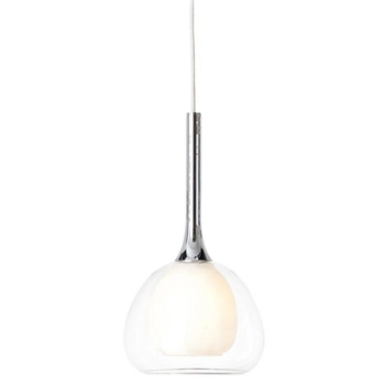 Wisząca lampa nad stół Hadan 85570/15 szklany klosz chrom