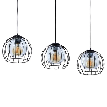 Lampa wisząca loft potrójna Universo 4483 TK Lighting szklana czarna