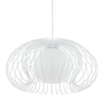 Druciana lampa wisząca MERSEY 5295 nad wyspę metalowa biała