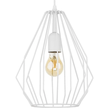 Lampa wisząca industrialna Brylant 2223 TK Lighting druciana klatka biała