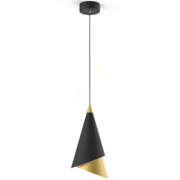 LAMPA wisząca RAALTO PND-433128-1A Italux metalowa OPRAWA modernistyczna LED 13,55W 3000K stożek ZWIS czarny złoty