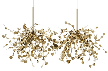 Wisząca lampa nowoczesna Monete MSE1501100460 King Home metalowa do przedpokoju złota