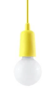 Industrialna LAMPA wisząca SL.0578 OPRAWKA na żarówkę ZWIS kabel przewód żółta