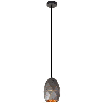 LAMPA wisząca HARLEY MDM-3480/1 GR+GD Italux podłużna OPRAWA metalowy ZWIS geometryczny grafitowy złoty szampański
