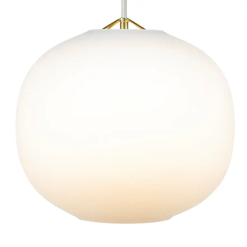 Zwisająca szklana lampa Navone 2220443001 kula szkło opalowe mosiądz