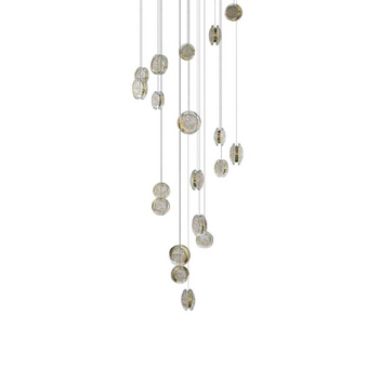 Kaskadowa lampa wisząca EUFORIA złota AZ6740 19xLED 105W 3000K ściemnialna