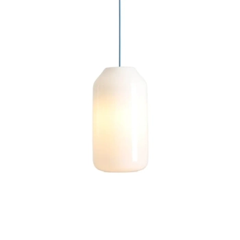 Lampa wisząca szafirowa FLASK do jadalni 1xE27 szklana dekoracyjna 8500G31_M