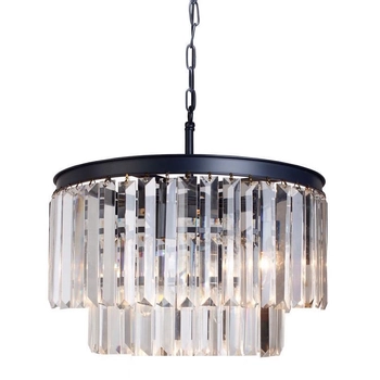Okrągła lampa wisząca CGHEREFALL30 glamour na łańcuchu stal