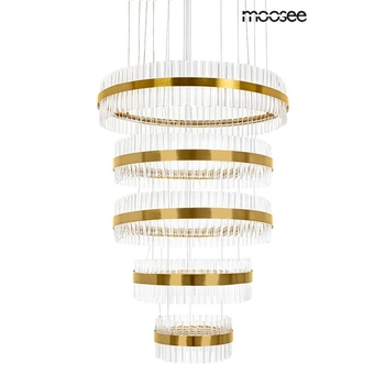 Kryształowy żyrandol Ghia MSE1501100396 Moosee LED 233W 3000K szkło złoty