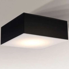 LAMPA sufitowa ZAMA 7050 Shilo kwadratowa OPRAWA plafoniera LED 16W 3000K metalowy plafon czarny