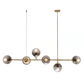 Loftowa lampa wisząca CGDEX Copel szklane kule do salonu mosiądz