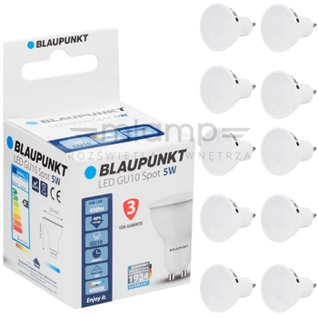 Żarówka Blaupunkt GU10-5W-WW-10 LED 5W 10 szt barwa ciepła biała 