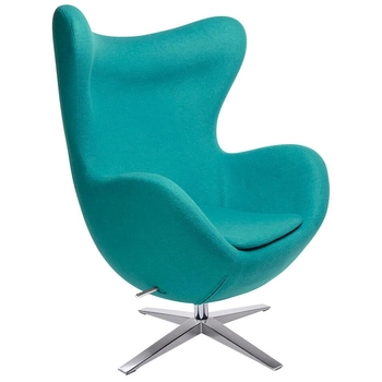 Designerski fotel Egg KH1501100188 King Home do czytania turkusowy