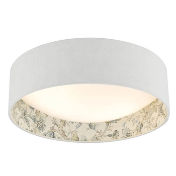 Okrągła lampa sufitowa Delft DEL5015-EH Dar Lighting nadruk do pokoju biały
