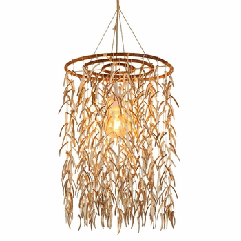 Naturalna wisząca lampa Kokos 6122911 Nave boho ratan beżowa