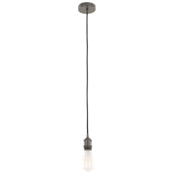 LAMPA wisząca CLASSO DS-M-034 MATT BLACK Italux metalowa OPRAWKA industrialny ZWIS przewód loft czarny matowy