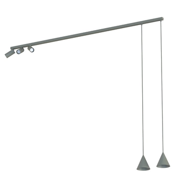 Lampa wisząca do sypialni Fourty 11472 regulowane tuby metalowe jedwabisty grafit