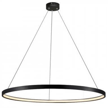 Lampa wisząca RING LP-909/1P L BK Light Prestige LED 48W 3000K metalowa 1-punktowa okrągły pierścień zwis czarny