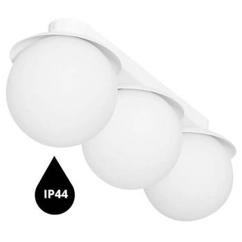Sufitowa lampa okrągła Kuul KLB310S0 kulista szklana IP44 biała