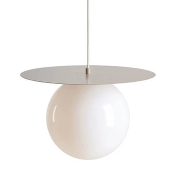 Salonowa lampa wisząca kula LOOP 1125G17_L Aldex szklana beżowy