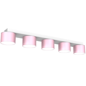 Sufitowa lampa nowoczesna Dixie do przedpokoju biała różowa
