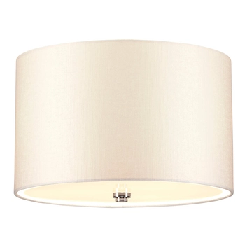 Materiałowa lampa sufitowa Fletcher DL-FLETCHER14-3LT-IV-PC biały chrom
