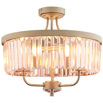 Sufitowa lampa glamour L&-191943 Light& szkło różowe szampańska