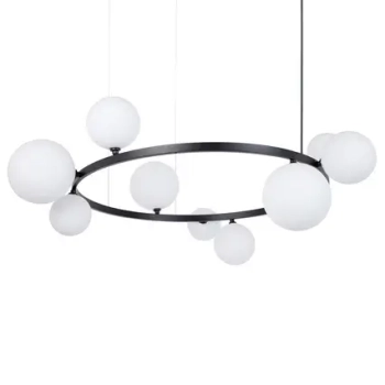Lampa szklana wisząca Bolero 41320 nad stół czarna biała