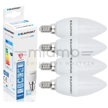 Żarówki 4 sztuki Blaupunkt E14-7W-WW-4 LED 7W 2700K białe 