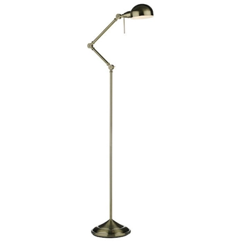 Podłogowa lampa vintage Ranger RAN4975 Dar Lighting regulowana mosiądz