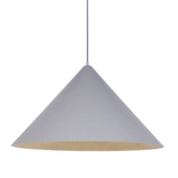 Lampa zwisająca z sufitu VESUVIO 41048  stożkowy kompozyt szary złoty