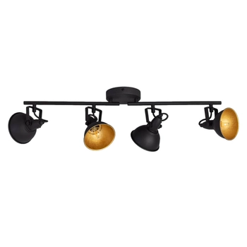 Wielopunktowa lampa sufitowa Retro ABR-RRO-C-4XE14 Abruzzo czarny złoty
