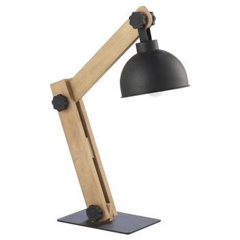 Rustykalna lampka nocna Oslo 5021 TK Lighting regulowana drewniana czarna