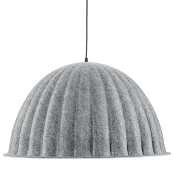 Lampa wisząca z kloszem Felt ST-10267P-S grey Step materiałowa szara