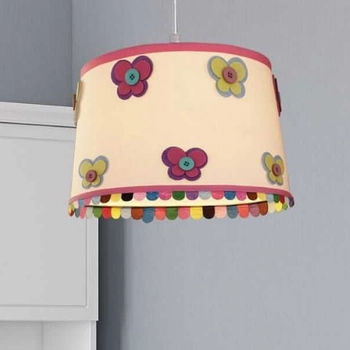 Dziecięca LAMPA wisząca BUTTERFLY LP-PD024 róż. Light Prestige abażurowa OPRAWA kwiatki ZWIS dekoracyjny multikolor