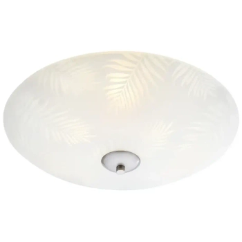 Plafon sufitowy do przedpokoju Blad 107754 półokrągły liście biały