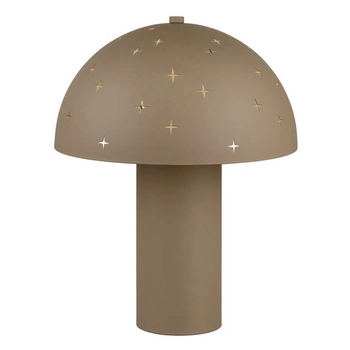 Metalowa lampka nocna Seta R51361041 gwiazdy grzybek szara