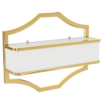 Kinkiet klasyczny Gerdo Parette abażurowa lampa biała złota