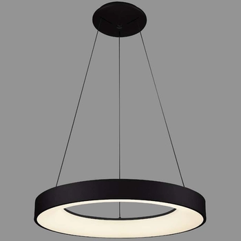 LAMPA wisząca GIULIA 5304-840RP-BK-3 Italux metalowa OPRAWA okrągła LED 40W 3000K zwis pierścień ring czarny