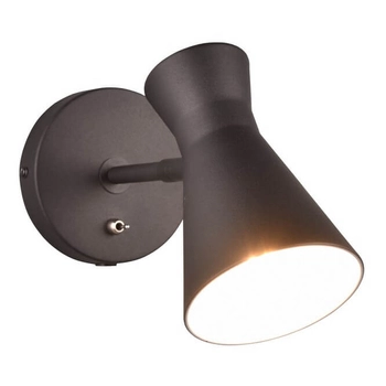 Lampa przyścienna z włącznikiem Enzo R20781732 do czytania czarny